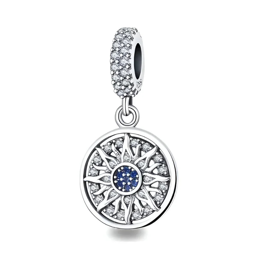 Berloque Medalhão Estrela Azul