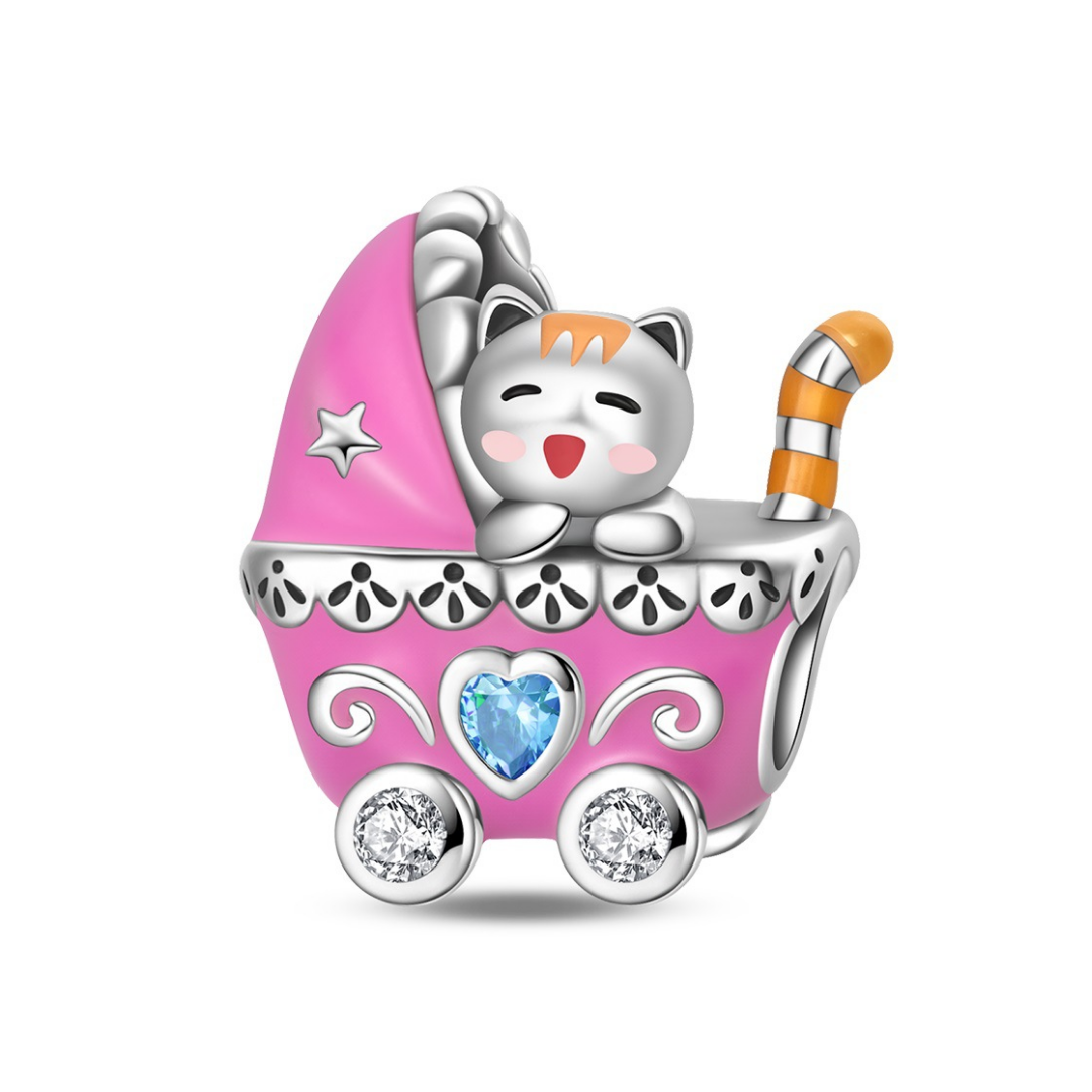 Berloque Carrinho de Gatinho