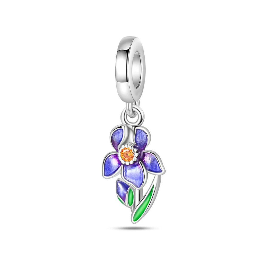 Berloque orquídea roxa