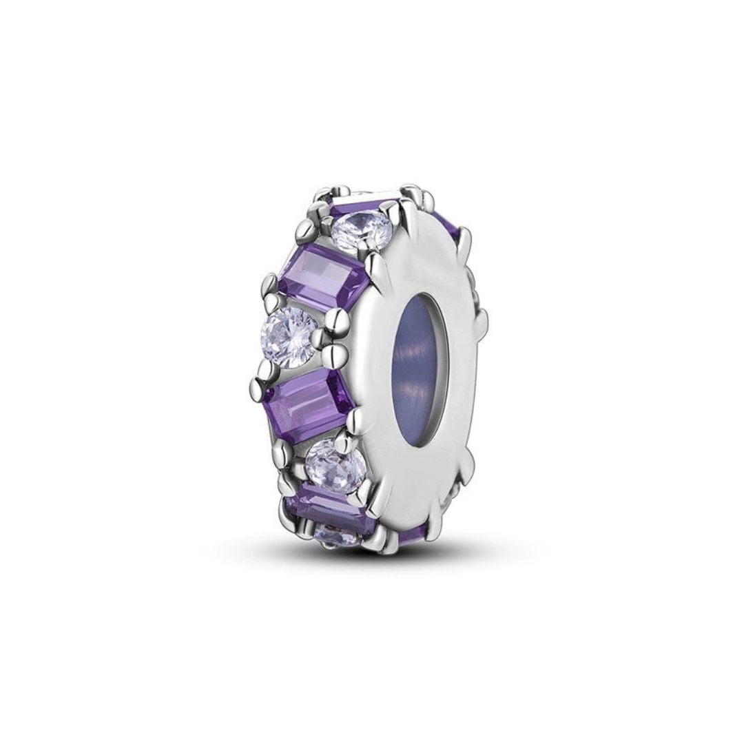 Berloque separador cristal roxo