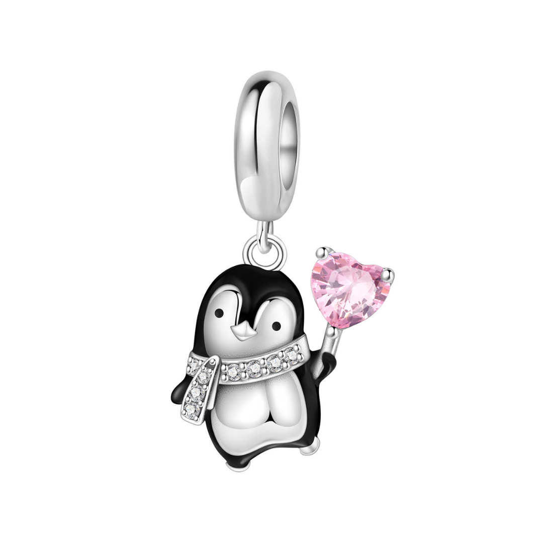 Berloque Pinguim Apaixonado