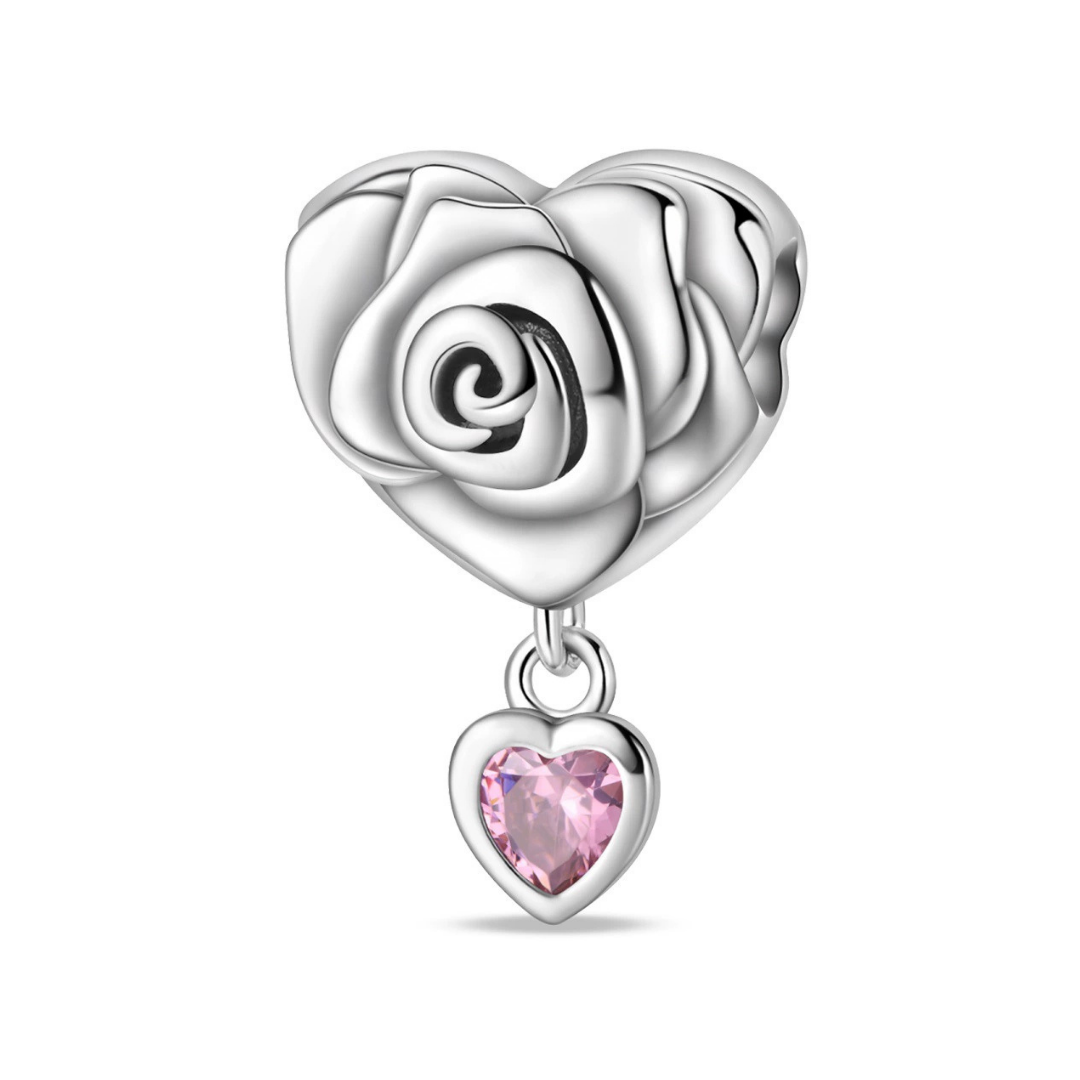 Berloque rosa pendente