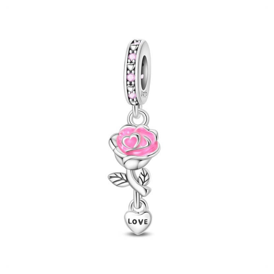 Berloque Rosa Love