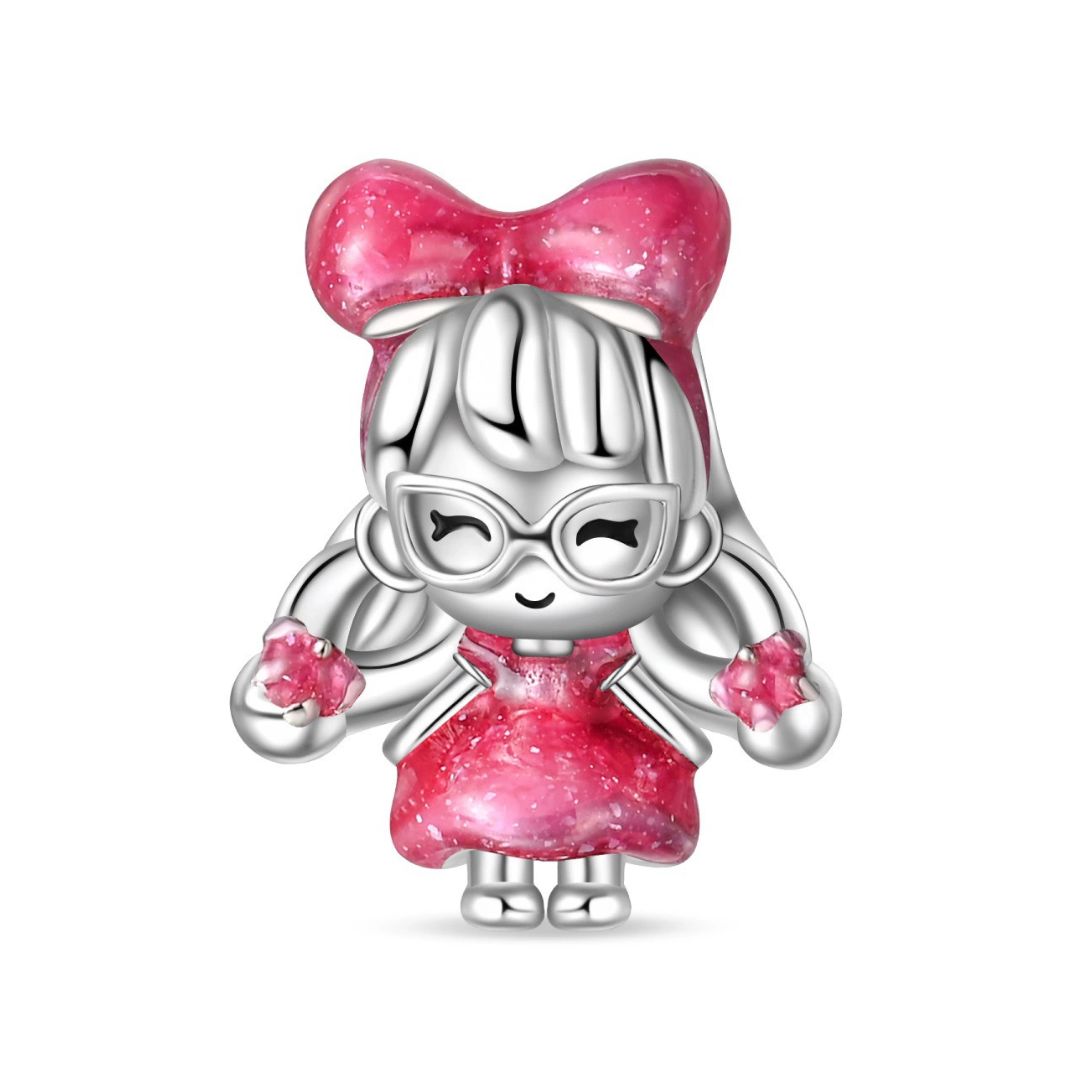 Berloque menina pink